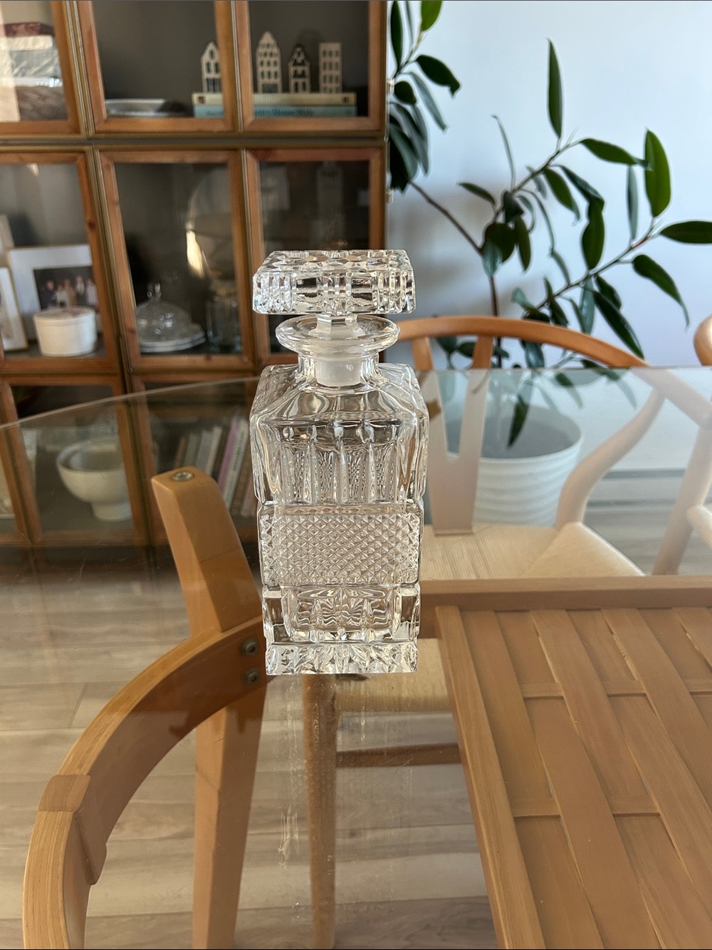 Vintage Crystal Alcohol Bottle